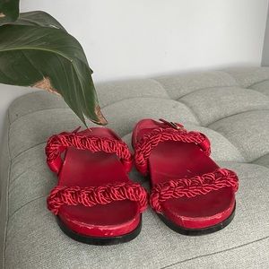 Red Chunky Zara Sandals